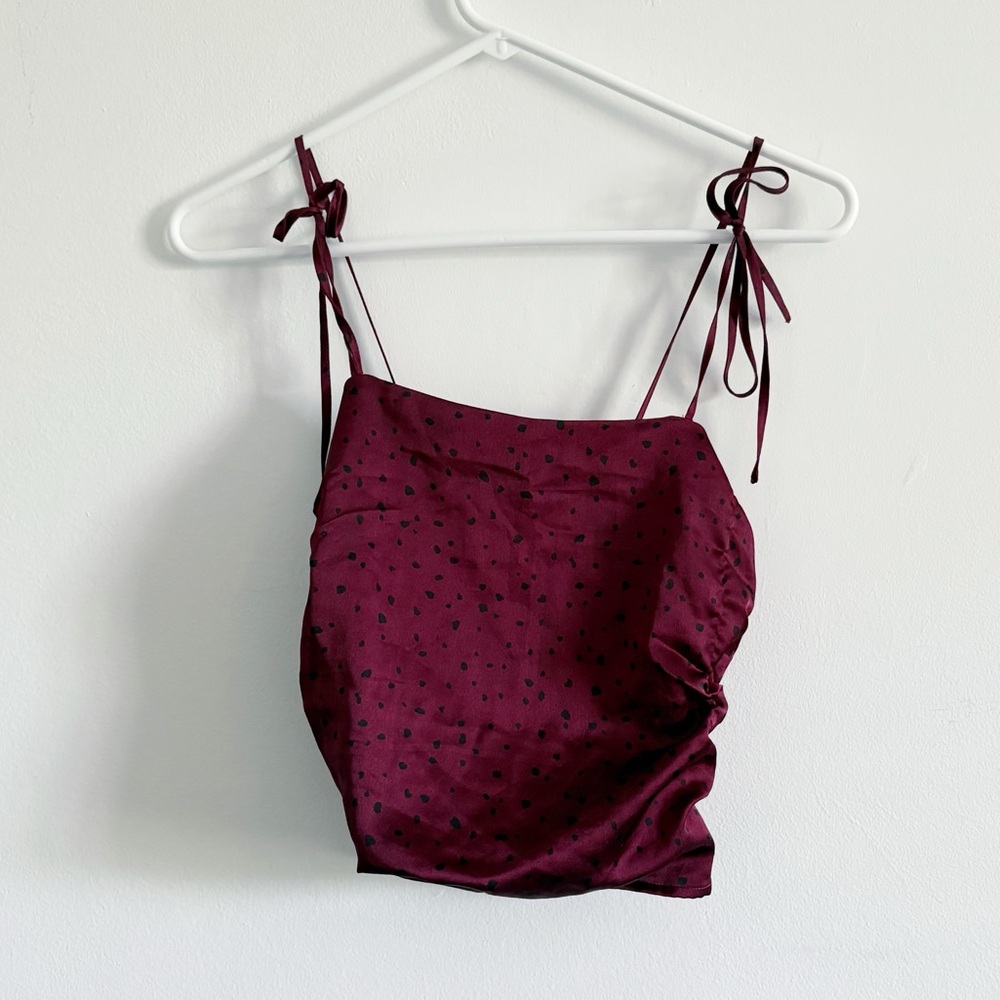 Abercrombie & Fitch‎ Maroon & Black Strappy Tank Top
